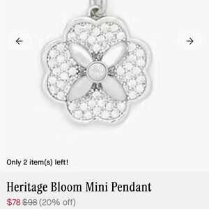 Kate Spade Floral Silver Pendant Necklace
